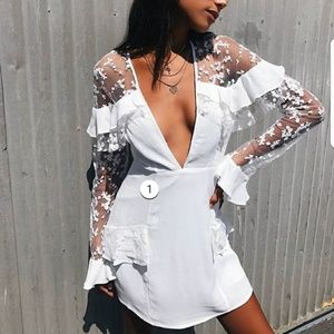❌ SOLD❌For love & lemons rosebud embroidery dress